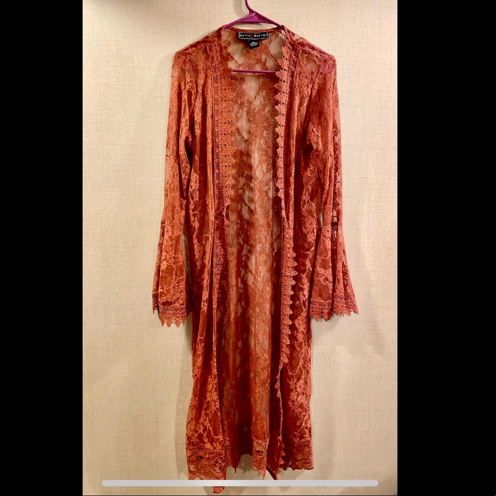 Lace Long Sleeve Duster